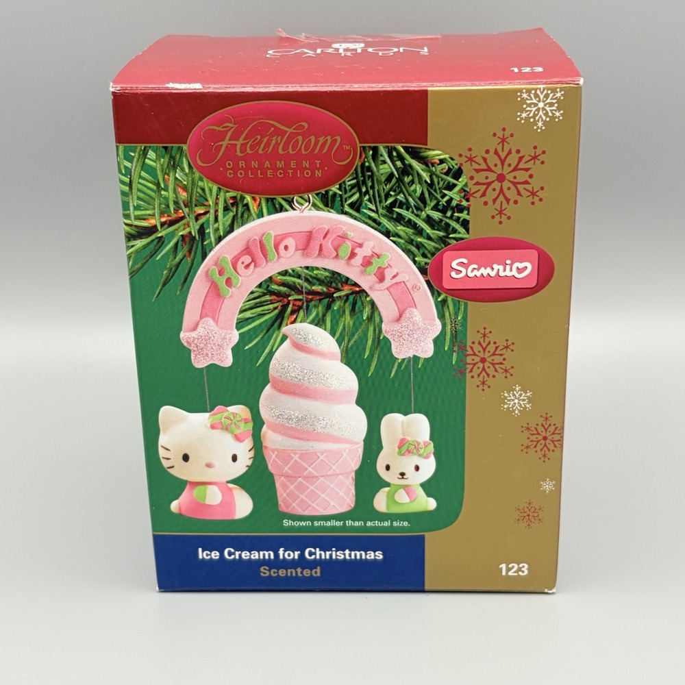 Carlton Heirloom Collection Ornament Hello Kitty Ice Cream For Christmas Scented